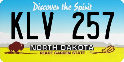 ND license plate KLV257