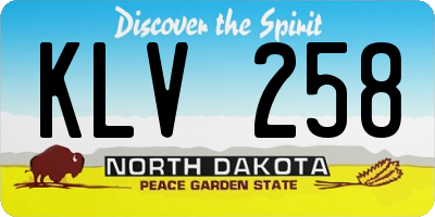 ND license plate KLV258