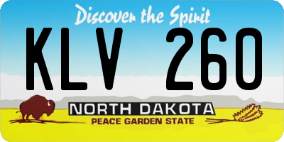 ND license plate KLV260