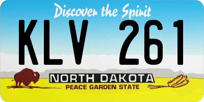 ND license plate KLV261