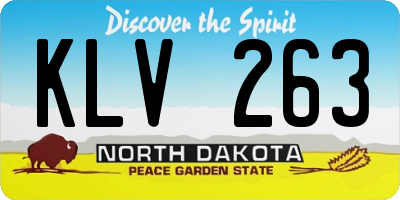 ND license plate KLV263
