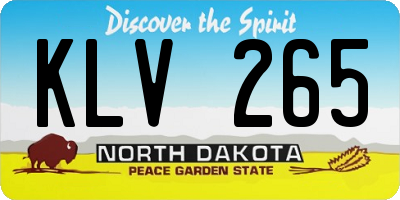 ND license plate KLV265