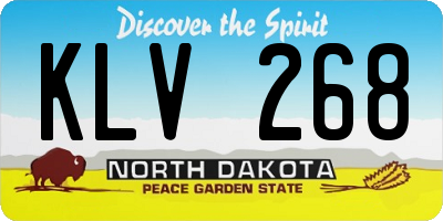 ND license plate KLV268