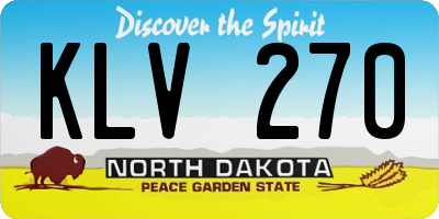 ND license plate KLV270
