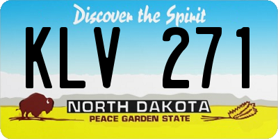 ND license plate KLV271