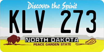 ND license plate KLV273