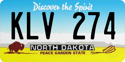 ND license plate KLV274
