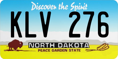 ND license plate KLV276