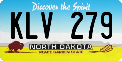 ND license plate KLV279