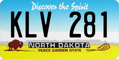 ND license plate KLV281