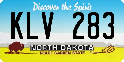 ND license plate KLV283