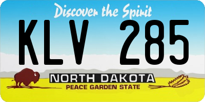 ND license plate KLV285