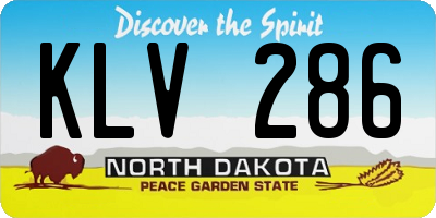 ND license plate KLV286