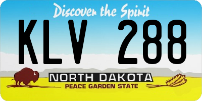 ND license plate KLV288