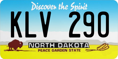 ND license plate KLV290