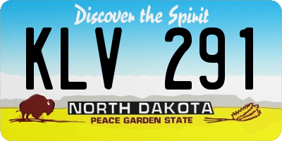 ND license plate KLV291