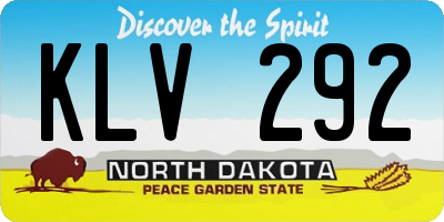ND license plate KLV292