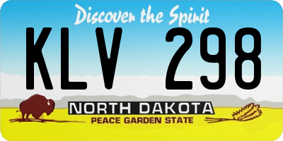 ND license plate KLV298