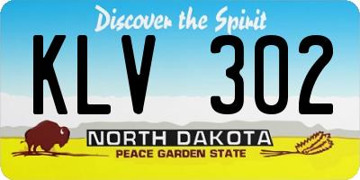 ND license plate KLV302