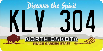 ND license plate KLV304