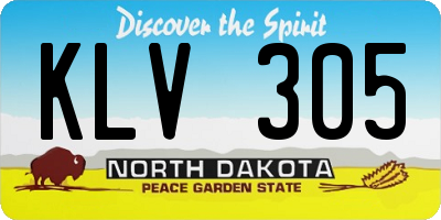 ND license plate KLV305