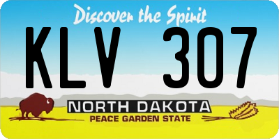 ND license plate KLV307