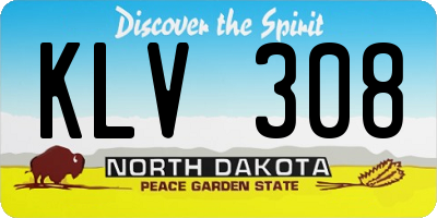 ND license plate KLV308