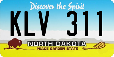 ND license plate KLV311