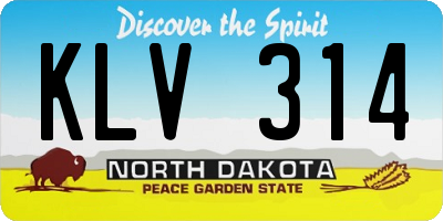 ND license plate KLV314
