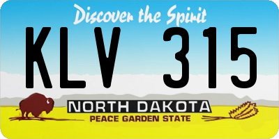 ND license plate KLV315
