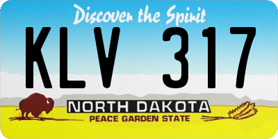 ND license plate KLV317