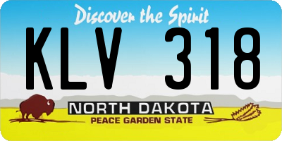 ND license plate KLV318