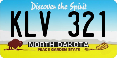 ND license plate KLV321