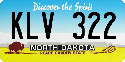 ND license plate KLV322