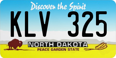ND license plate KLV325