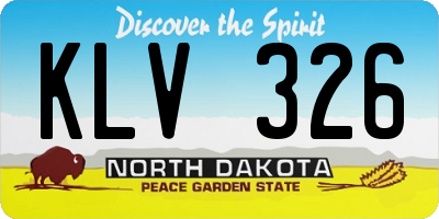 ND license plate KLV326