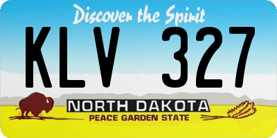 ND license plate KLV327