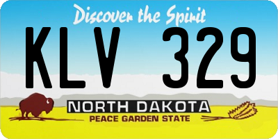 ND license plate KLV329