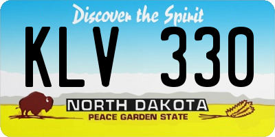 ND license plate KLV330