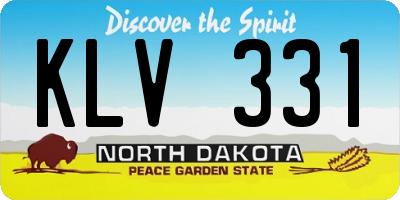 ND license plate KLV331