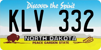ND license plate KLV332