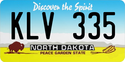 ND license plate KLV335