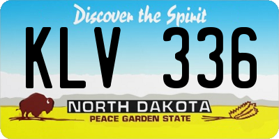 ND license plate KLV336