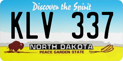 ND license plate KLV337