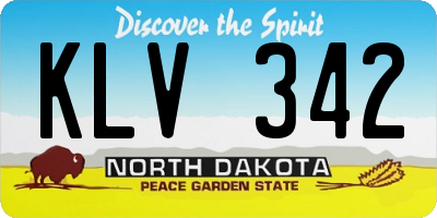 ND license plate KLV342