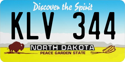 ND license plate KLV344