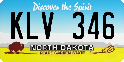 ND license plate KLV346