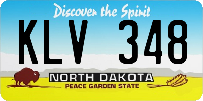 ND license plate KLV348