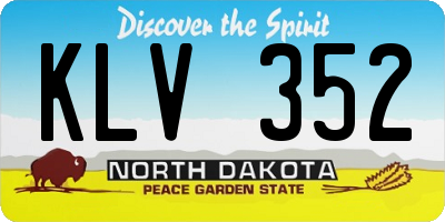 ND license plate KLV352