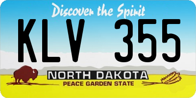 ND license plate KLV355